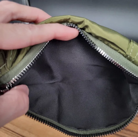 Nylon Army Green Bucket Crossbody Bag, 2 Straps Included, 10×12×5, NWOT - Picture 7 of 10